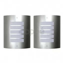 Стенни лампи от неръждаема стомана 60W – 2 броя