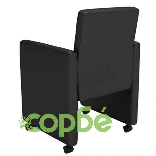 Tрапезни столове, 4 бр, черни, изкуствена кожа ➤ топ цена ➤ sorbe.bg