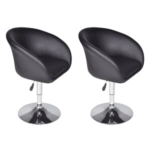 Луксозни бар столове, черни - 2 броя