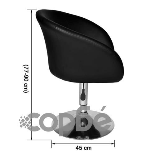 Луксозни бар столове, черни - 2 броя ➤ топ цена ➤ sorbe.bg