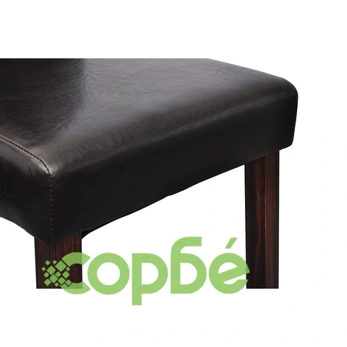 Tрапезни столове, 4 бр, черни, изкуствена кожа ➤ топ цена ➤ sorbe.bg