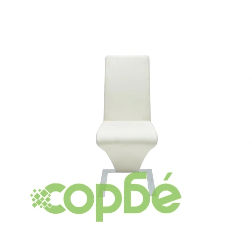 Трапезни столове, 4 бр, бели, изкуствена кожа ➤ топ цена ➤ sorbe.bg