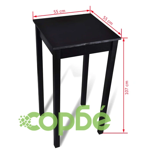 Бар маса и 2 бар стола, черни ➤ топ цена ➤ sorbe.bg