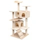 Котешко дърво със сизалени стълбове, 125 см, бежово