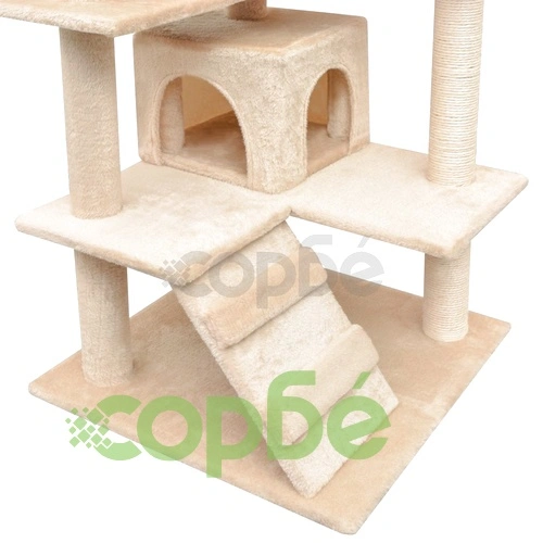 Котешко дърво със сизалени стълбове, 125 см, бежово ➤ топ цена ➤ sorbe.bg