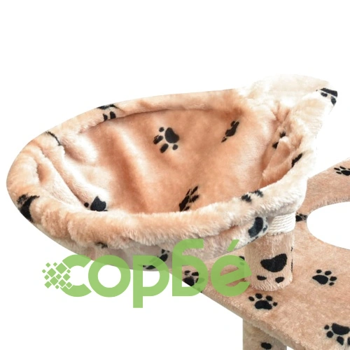 Котешко дърво със сизалени стълбове, 150 см, бежово, на лапички ➤ топ цена ➤ sorbe.bg