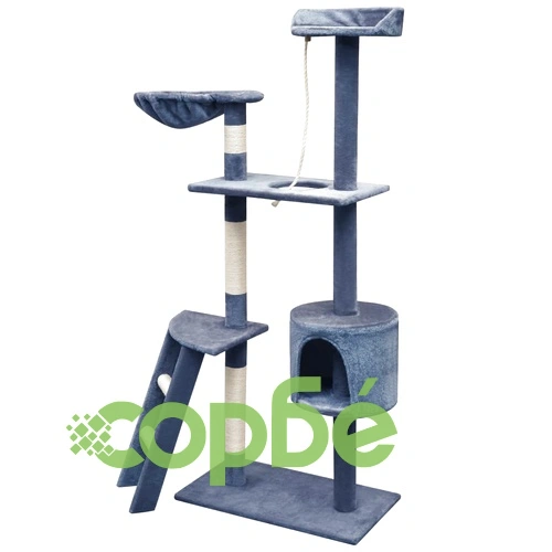 Котешко дърво със сизалени стълбове, 150 см, тъмносиньо ➤ топ цена ➤ sorbe.bg