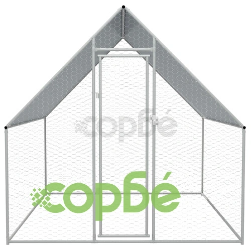 Птичарник на открито, поцинкована стомана, 2x2x1,92 м ➤ топ цена ➤ sorbe.bg