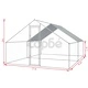 Птичарник на открито, поцинкована стомана, 3x4x2 м