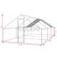 Птичарник на открито, поцинкована стомана, 3x6x2 м