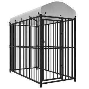 Дворна клетка за кучета с покрив, 2x1x1,8 м