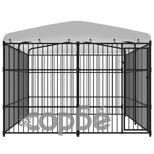 Дворна клетка за кучета с покрив, 3x3x2,3 м ➤ топ цена ➤ sorbe.bg