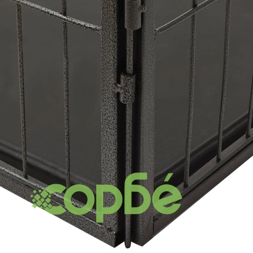 Заграждение за малко кученце, стомана, 91,5x59x61 см ➤ топ цена ➤ sorbe.bg