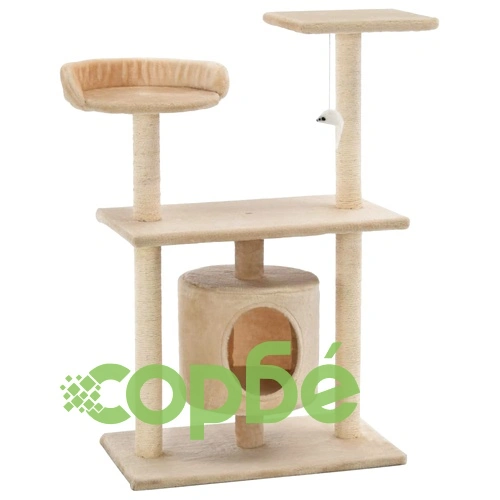 Котешко дърво със сизалени стълбове, 95 см, бежово ➤ топ цена ➤ sorbe.bg