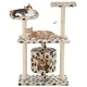 Котешко дърво със сизалени стълбове, 95 см, бежово, на лапички