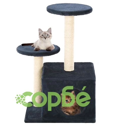 Котешко дърво със сизалени стълбове, 60 см, тъмносиньо  ➤ топ цена ➤ sorbe.bg