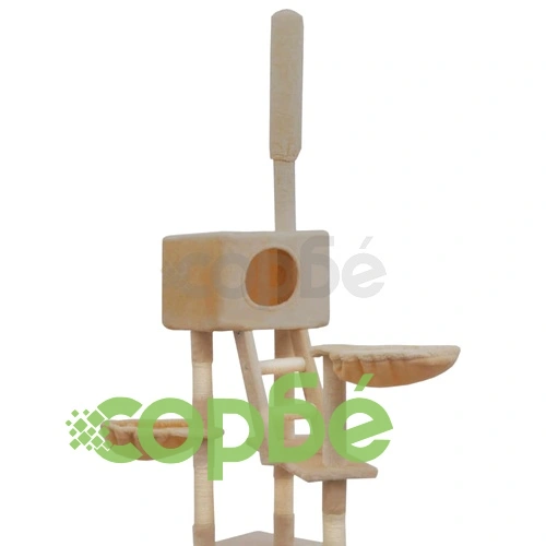 Котешко дърво със сизалени стълбове, 230-260 см, бежово ➤ топ цена ➤ sorbe.bg