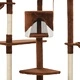 Котешко дърво със сизалени стълбове, 203 см, кафяво и бяло