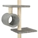 Котешко дърво със сизалени стълбове, 260 см, сиво