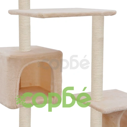 Котешко дърво със сизалени стълбове, 260 см, бежово ➤ топ цена ➤ sorbe.bg