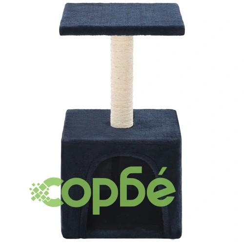 Котешко дърво със сизален стълб, 55 см, тъмносиньо ➤ топ цена ➤ sorbe.bg