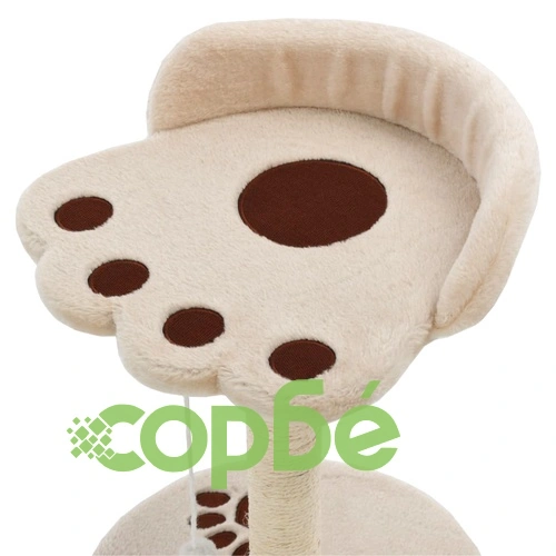 Котешко дърво със сизален стълб, 40 см, бежово и кафяво ➤ топ цена ➤ sorbe.bg