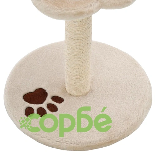 Котешко дърво със сизален стълб, 40 см, бежово и кафяво ➤ топ цена ➤ sorbe.bg