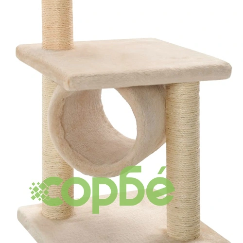 Котешко дърво със сизалени стълбове, 65 см, бежово ➤ топ цена ➤ sorbe.bg