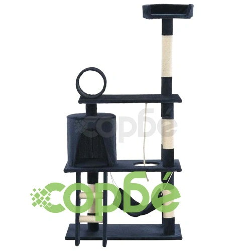 Котешко дърво със сизалени стълбове, 140 см, тъмносиньо ➤ топ цена ➤ sorbe.bg