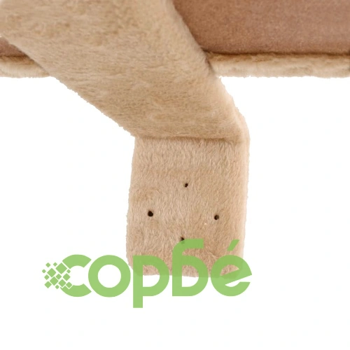 Котешко дърво със сизален стълб, стенен монтаж, 194 см, бежово ➤ топ цена ➤ sorbe.bg