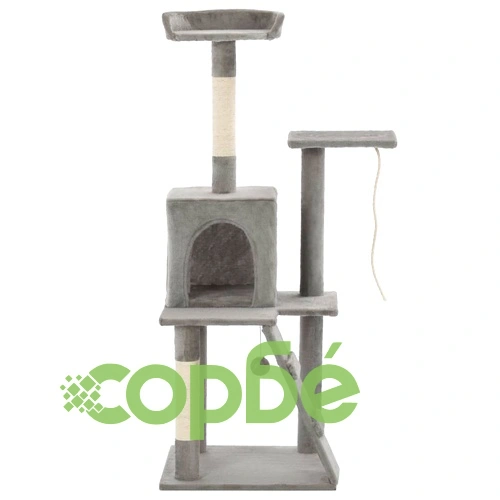 Котешко дърво със сизалени стълбове, 120 см, сиво ➤ топ цена ➤ sorbe.bg