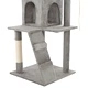Котешко дърво със сизалени стълбове, 120 см, сиво