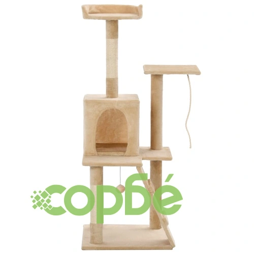 Котешко дърво със сизалени стълбове, 120 см, бежово ➤ топ цена ➤ sorbe.bg