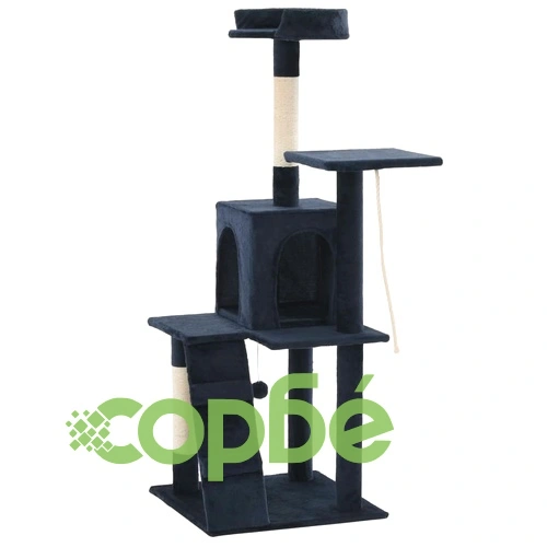 Котешко дърво със сизалени стълбове, 120 см, тъмносиньо ➤ топ цена ➤ sorbe.bg