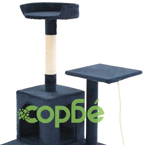 Котешко дърво със сизалени стълбове, 120 см, тъмносиньо ➤ топ цена ➤ sorbe.bg