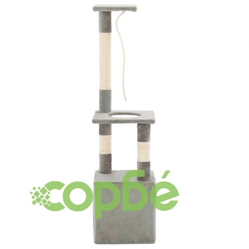 Котешко дърво със сизалени стълбове, 109 см, сиво ➤ топ цена ➤ sorbe.bg