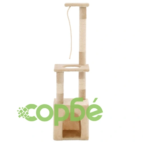 Котешко дърво със сизалени стълбове, 109 см, бежово ➤ топ цена ➤ sorbe.bg