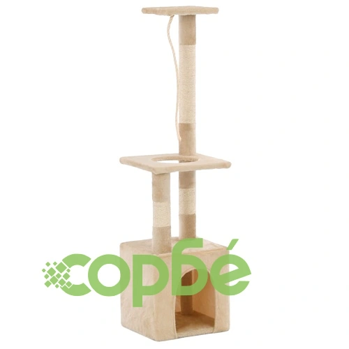 Котешко дърво със сизалени стълбове, 109 см, бежово ➤ топ цена ➤ sorbe.bg