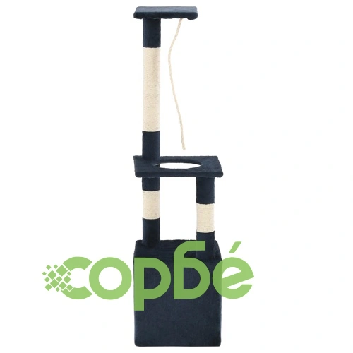 Котешко дърво със сизалени стълбове, 109 см, тъмносиньо ➤ топ цена ➤ sorbe.bg