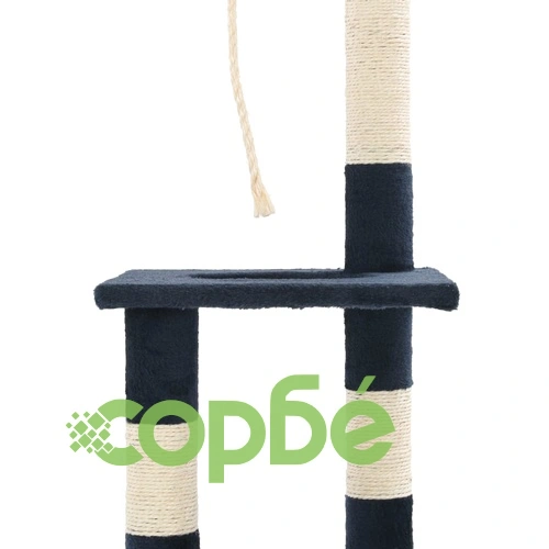 Котешко дърво със сизалени стълбове, 109 см, тъмносиньо ➤ топ цена ➤ sorbe.bg