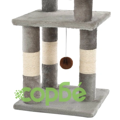 Котешко дърво със сизалени стълбове, 65 см, сиво ➤ топ цена ➤ sorbe.bg