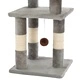 Котешко дърво със сизалени стълбове, 65 см, сиво