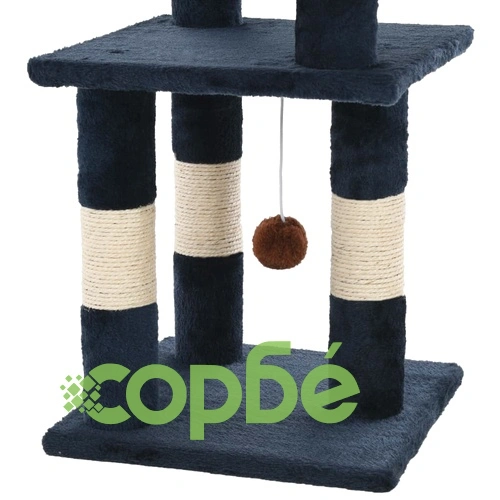 Котешко дърво със сизалени стълбове, 65 см, синьо ➤ топ цена ➤ sorbe.bg