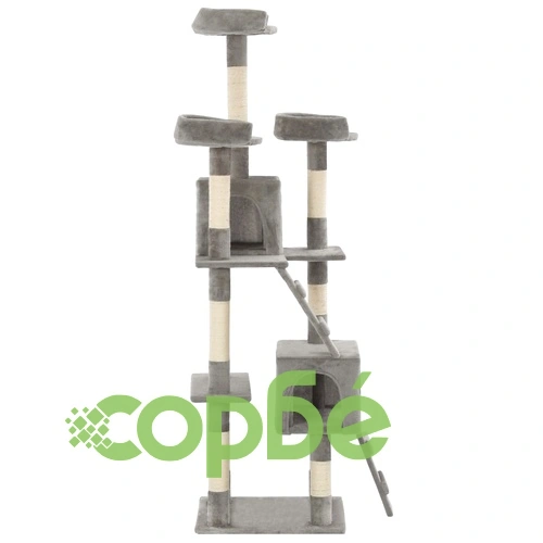 Котешко дърво със сизалени стълбове, 170 см, сиво ➤ топ цена ➤ sorbe.bg