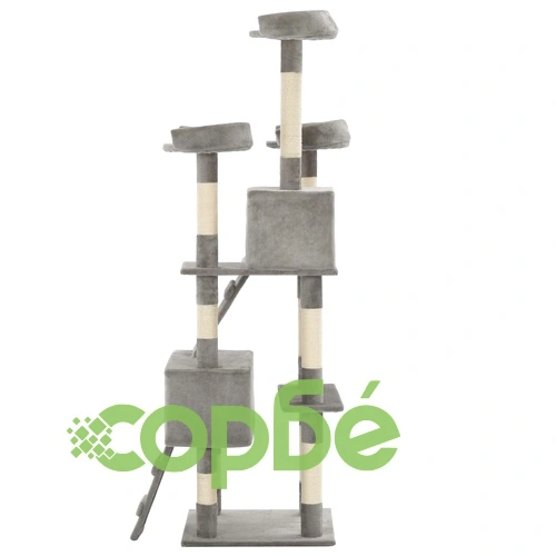 Котешко дърво със сизалени стълбове, 170 см, сиво ➤ топ цена ➤ sorbe.bg