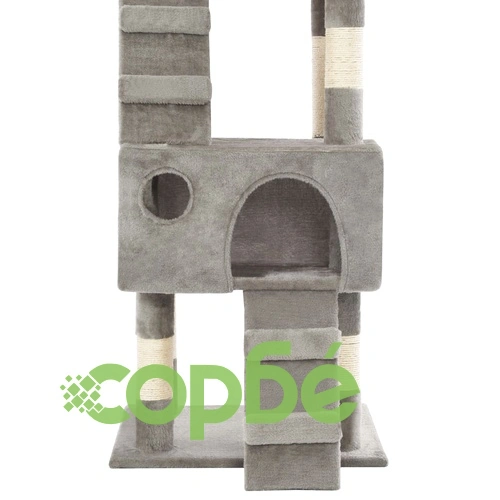 Котешко дърво със сизалени стълбове, 170 см, сиво ➤ топ цена ➤ sorbe.bg