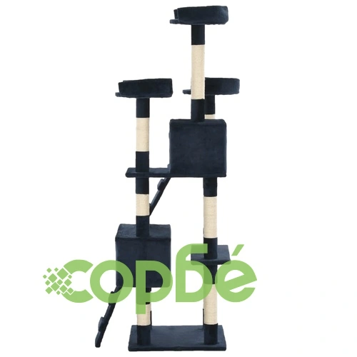 Котешко дърво със сизалени стълбове, 170 см, синьо ➤ топ цена ➤ sorbe.bg