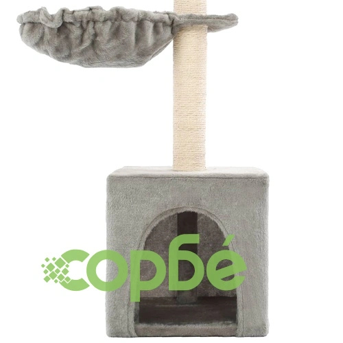Котешко дърво със сизалени стълбове, 105 см, сиво ➤ топ цена ➤ sorbe.bg