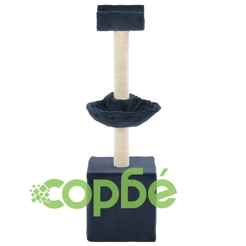 Котешко дърво със сизалени стълбове, 105 см, синьо ➤ топ цена ➤ sorbe.bg