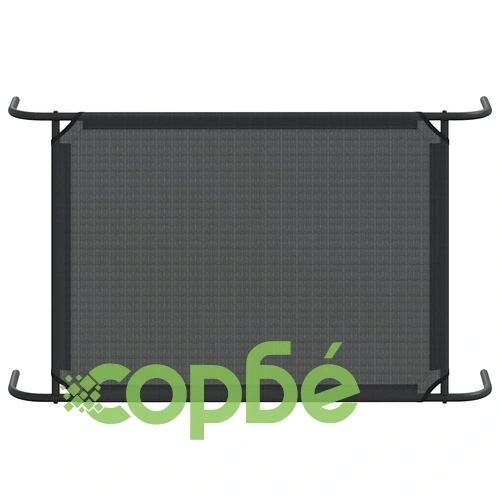 Повдигнато легло за кучета, черно, L, textilene ➤ топ цена ➤ sorbe.bg